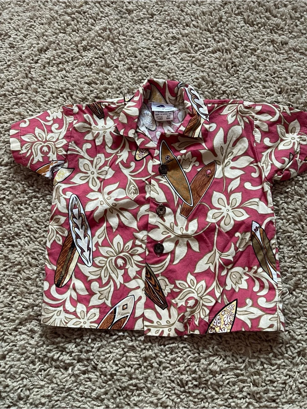 Hawaiian Outfit Set for Boys 18M – Shirt & Shorts